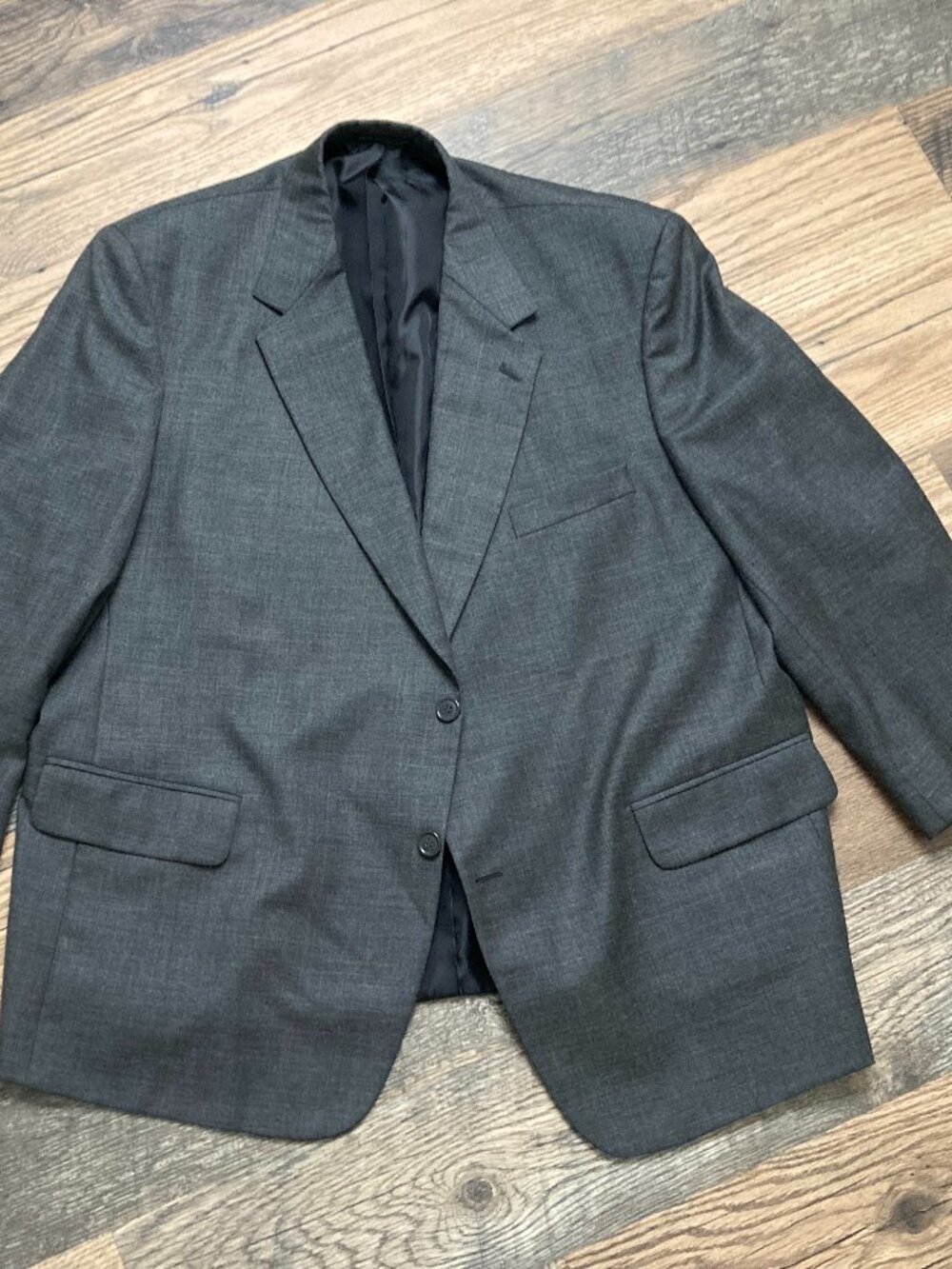 VINTAGE Pierre Cardin  Blazer Mens Gray Suit Jacket Sz 48PS/W46